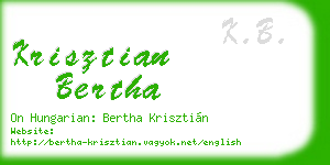 krisztian bertha business card