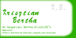 krisztian bertha business card